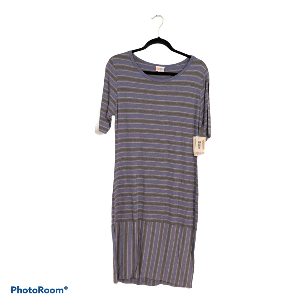 NWT LuLaRoe Julia Dress (Large) stripes